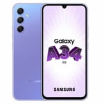 Samsung Galaxy A34 5G 16,8 cm (6.6") Hybrid Dual SIM USB Type-C 6 GB 128 GB 5000 mAh Violett