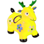 YELLOW Deer Hopper(Inflatable Space Hopper, Jumping Deer, Ride-on Bouncy Animal)