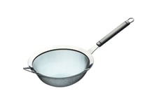 KitchenCraft Professional Stainless Steel Sieve with Fine Mesh and Polish Rim