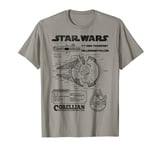 Star Wars Corellian Millennium Falcon Schematic T-Shirt