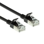 ACT Câble réseau CAT6a, U/FTP LSZH - Câble LAN fin de 3,8 mm - Câble CAT 6a flexible avec fiche RJ45 - Pour une utilisation dans les centres de données - 1 m - Noir - DC7901