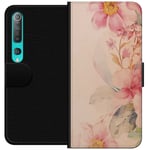 Xiaomi Mi 10 5G Svart Plånboksfodral Färgsprakande Blommor