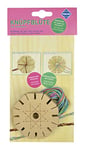 Pebaro KBL1-SET Fleur en Bois Massif de hêtre avec Fil à Nouer en 7 Couleurs différentes pour créer des Bracelets d'amitié, des Lacets et des Bandeaux, 25 x 13 x 2 cm