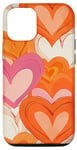 Coque pour iPhone 12/12 Pro Colorful Hearts Pattern Love Phone Cover