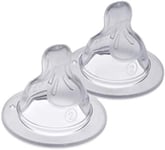 MAM Teats Size 1, Suitable for Newborns, Slow Flow SkinSoft Silicone Teats for