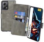 Case for Xiaomi Poco X5 5G Case Book Case Leather Cover IN Vintage Grey