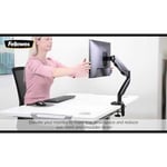 Platinum Series Dubbel Vertikal Monitorarm Svart