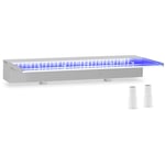 Uniprodo Vattenfall till pool - 60 cm LED-belysning Blå / vit Djupt vattenutlopp