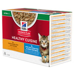 Hill's Science Plan Kitten Healthy Cuisine with Chicken & Ocean Fish - Ekonomipack: 48 x 80 g