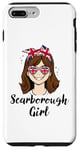 Coque pour iPhone 7 Plus/8 Plus Scarborough Girl, Scarborough Women, drapeau britannique UK