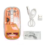 Trådlös Bluetooth 3-läges BT5.1 BT5.1 2,4 GHz mus transparent klar mus laddningsbar tyst mus för PC bärbar dator bärbar dator orange