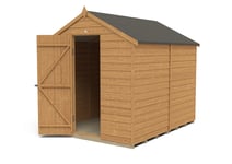 4Life Forest Wooden Overlap Windowless Apex Shed - 8 x 6ft