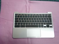Silver Keyboard Palmrest with Tuchpad for Asus Chromebook C Series C202SA NON UK