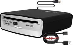 External Universal CD Player for Car - Portable CD Player with Extra USB Cable!