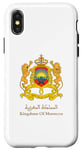 Coque pour iPhone X/XS Emblème doré du Royaume du Maroc | Drapeau marocain
