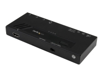 StarTech.com 4 Port HDMI Switch - 4K with Fast Switching, Auto-Sensing & Serial Control - Automatic 4x1 HDMI Video Switcher Box (VS421HD4KA) - Video/audio switch - 4 x HDMI - stasjonær