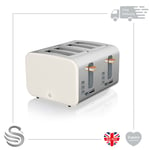 Swan 4 Slice Nordic Toaster 1500W Soft Touch Housing Stainless Steel Matt Finish