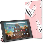 Case For All-new Amazon Fire Hd 10 Tablet (7th And 9th Generation,2017/2019 Release),slim Folding Stand Cover With Auto Wake/sleep For 10.1 Inch Tablet, Zebra Pattern Kid Safari Print