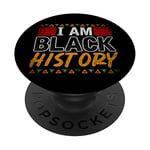 African American I Am Black History BHM Black History Month PopSockets Swappable PopGrip