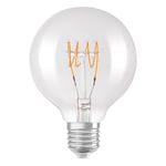 OSRAM Vintage 1906® Classic Globe80 Fil LED lampe, E27, Clear, 48W, 470LM, 2700K, Lumière blanche chaude, dimmable, nouveau, filament ultra-cliente, longue durée de vie