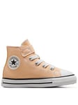 Converse Infant Unisex Easy-On Velcro Seasonal Color High Tops Trainers - Yellow, Yellow, Size 9 Younger