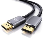 CSL 8k DisplayPort Cable 1 m - DisplayPort to DisplayPort - DP 1.4-7680 x 4320 60Hz - 3840 x 2160 120Hz - 1920 x 1200 240Hz - Bandwidth up to 32.4 Gbit s - HBR3, DSC 1.2, HDR 10