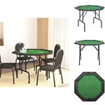 Poker- & spelbord - Living Pokerbord för 8 spelare hopfällbart 108x108x75 cm grön