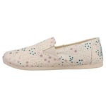 TOMS Women's Redondo Slip On Shoes Loafer Flat, Birch Super Bloom Dot Print, 4 UK