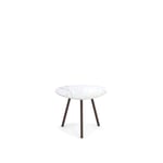 EMU - Terramare Small Coffee Table, Frame: Indian Brown, Top: Porcelain Stoneware, Statuario White - Småbord & Sidobord utomhus - Alfredo Chiaramonte,Marco Marin - Brun - Metall/Sten
