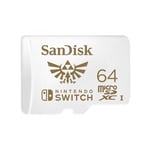 64 Gb Microsdxc Sandisk Pour Nintendo Switch R100/W60 - Sdsqxat-064g-Gnczn