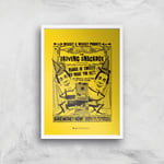 Decorsome x Harry Potter Skiving Giclee Art Print - A4 - White Frame