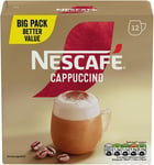 NESCAFÉ Cappuccino Sachets - 12 Cups (Pack of 1)