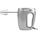 Silver Lunar Electric Hand Mixer Whisk 5 Speed 300W Doughs Hooks Mixing Beaters
