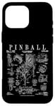 Pinball Arcade Gaming Machine Vintage Gamer Imprimé Brevet Coque pour iPhone 16 Pro Max