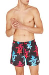 Emporio Armani Swimwear Men's Graphic Patterns Boxer Short Swim Trunks, Macro Ideograph, 50, Macro Ideogram