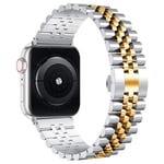 Rostfritt stål armband Apple Watch SE 40mm Silver/guld
