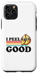 Coque pour iPhone 11 Pro Jeu de mots à la banane « I Peel Good » Funny Retro Banana