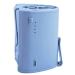 SHM-MM Portable climatisation Mobile Petit Ventilateur USB Rechargeable Hanging Taille personnelle Ventilateur for Voyage et Camping en Plein air Gris Bleu