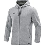 JAKO Men's Premium Basics Hooded Jacket, mens, Men's Hooded Jacket, 6829, Mottled light grey, XXL
