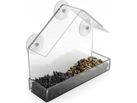 Garden & Fun Bird Feeder For Window/Glass, Transparent, Acrylic, 14.8 X 6.7 X 15.5 Cm, With Suction Cups