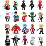 20-delad superhjälte-tårtdekoration, superhjältefigurer, miniatyrfigurer