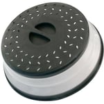 Dpzo - Cloche Micro Ondes-sans BPA-Couvercle Micro-Ondes 3en1-Cloche pour Micro Onde Retractable Anti Vapeur et Fonction Passoire-Accessoire Lave