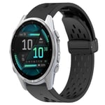 Garmin Fenix 8 AMOLED 43mm Klockarmband i silikon med magnetlås - Svart