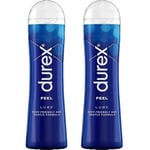 Durex Originals Play Feel Lubricant 2 Bottles (50ml) Condom Friendly
