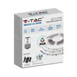 V-Tac 7W/m RGB LED strip komplett kit - 5m, 60 LED per. meter