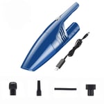 NCBH Portable Car Vacuum Cleaner 4500 Pa Wet Dry Handheld Vacuum Cleaner with Power Cord and Hepa Filter for Pet Hair, Home and Car Cleaning,Blue,Wireless