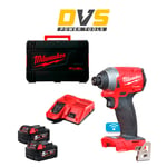 Milwaukee M18ONEID2-502X 18V GEN3 FUEL One Key 1/4" Impact Driver 2x 5Ah Charger
