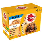 Pedigree Senior Wet Dog Food - Meat Selection In Jelly - 12 X 100g
