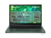 Acer Aspire Vero AV15-53P-54R1, Ordinateur Portable Éco 15,6'' Full HD IPS, PC (Intel Core i5-1335U, RAM 16 Go, SSD 512 Go, Intel Iris Xe Graphics, Windows 11), Vert, Clavier AZERTY (Français)