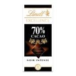 Tablette De Chocolat Noir 70 % Excellence Lindt - La Tablette De 100 G